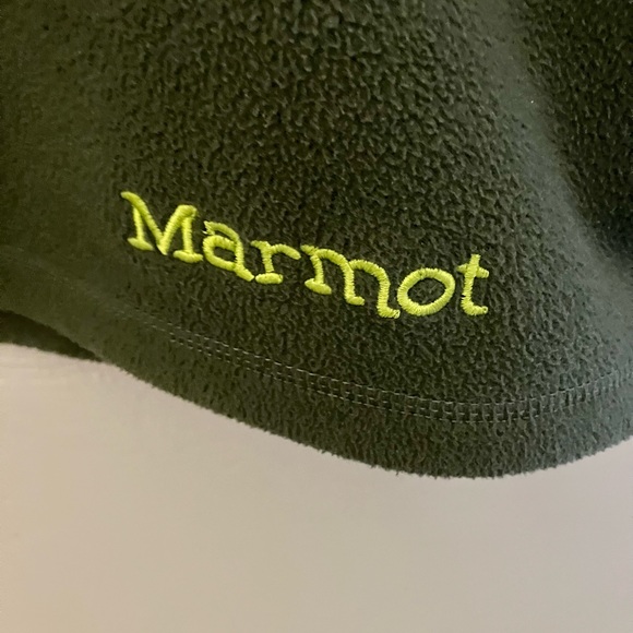 Marmot Green 1/4 Zip Fleece Pullover Sweater Jacket Top Size Medium - Picture 3 of 7